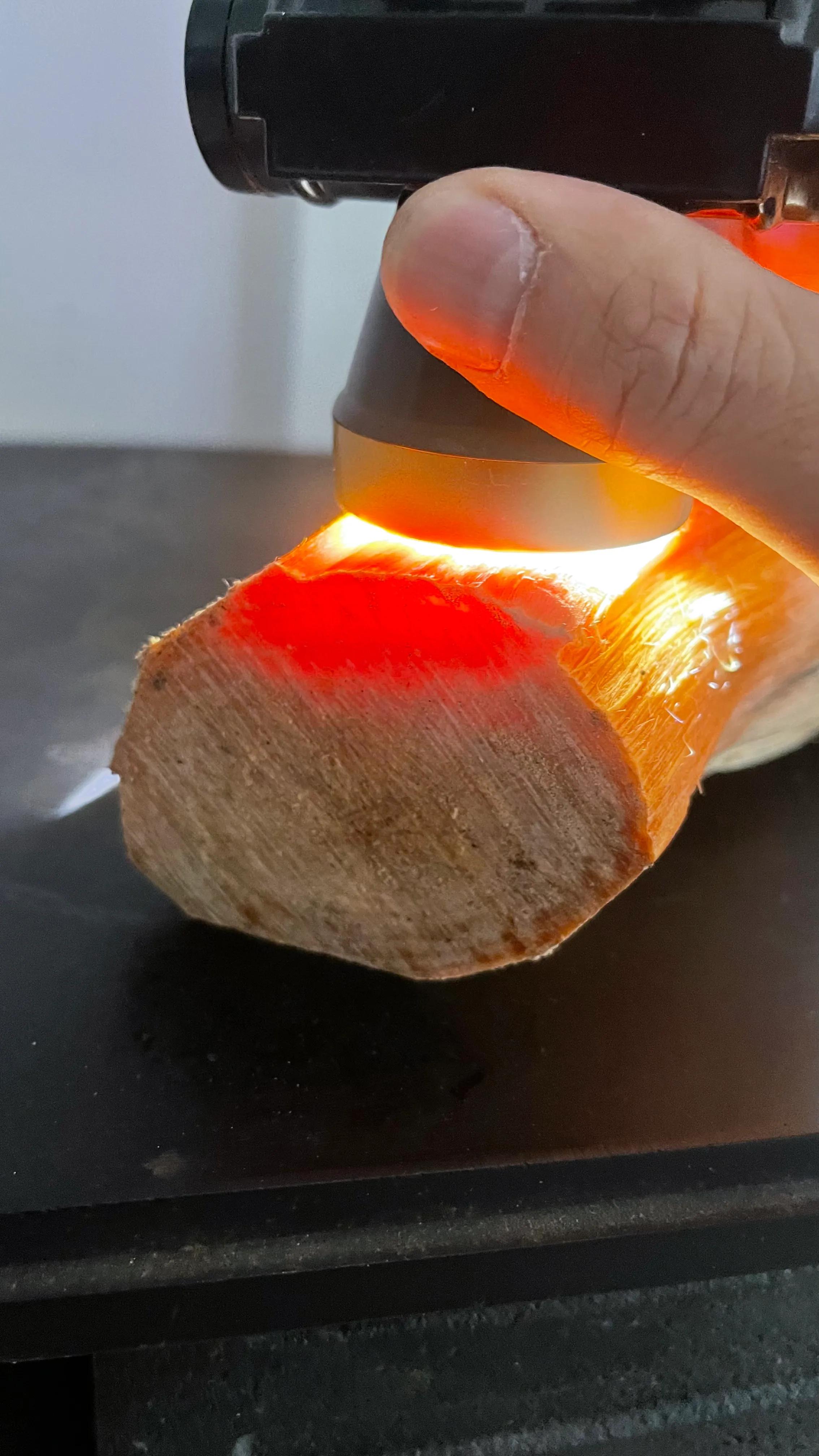 琥珀木,以前用来引火,如今人们拿来车珠子