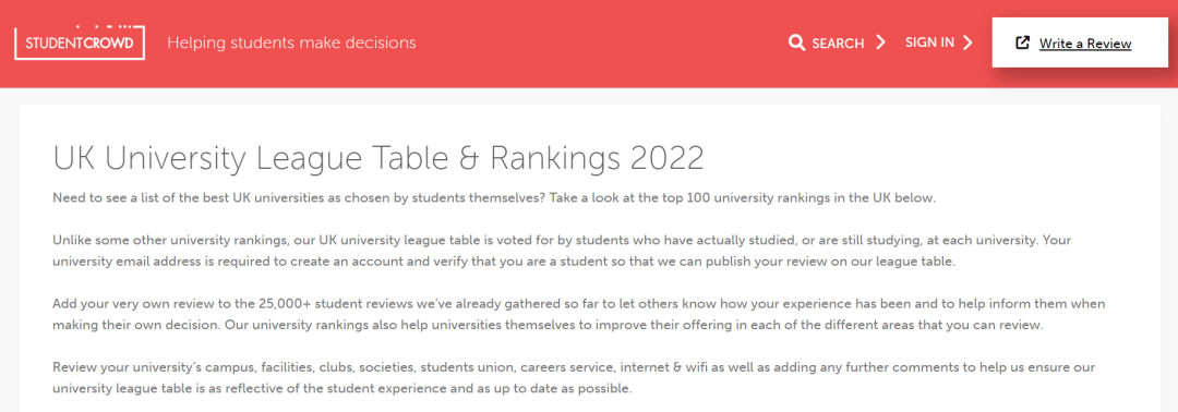 StudentCrowd2022英国最佳大学、最具就业前景大学等都有哪些？