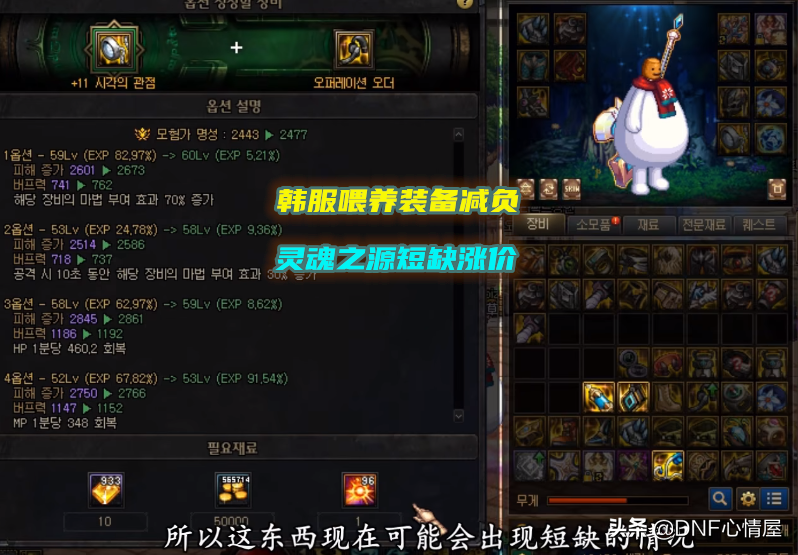 DNF：灵魂之源涨了！110级“黑马”道具，装备喂养材料大减负