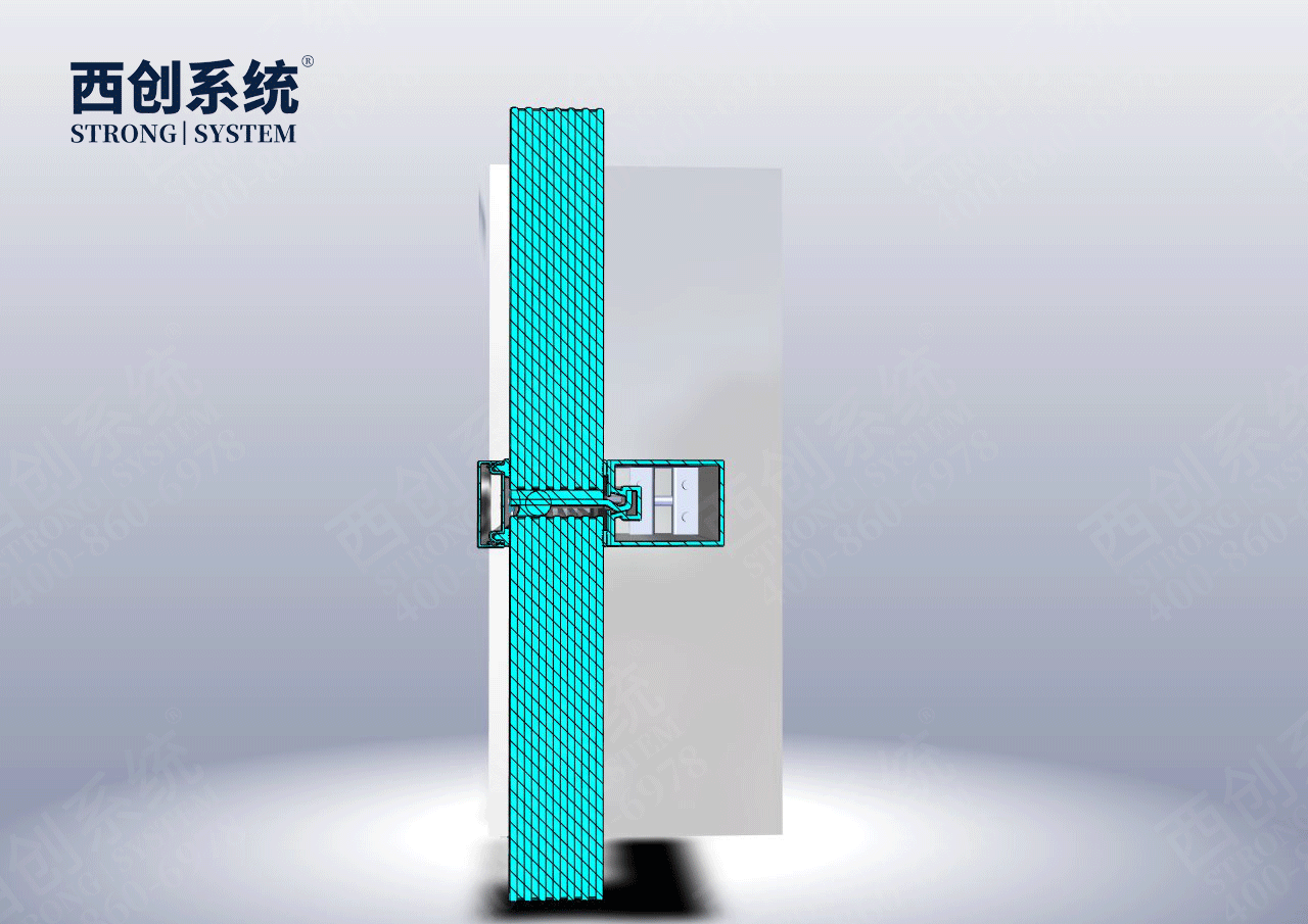 西創(chuàng)系統(tǒng)A類防火（3H）3mm精制鋼玻璃幕墻系統(tǒng)(圖13)