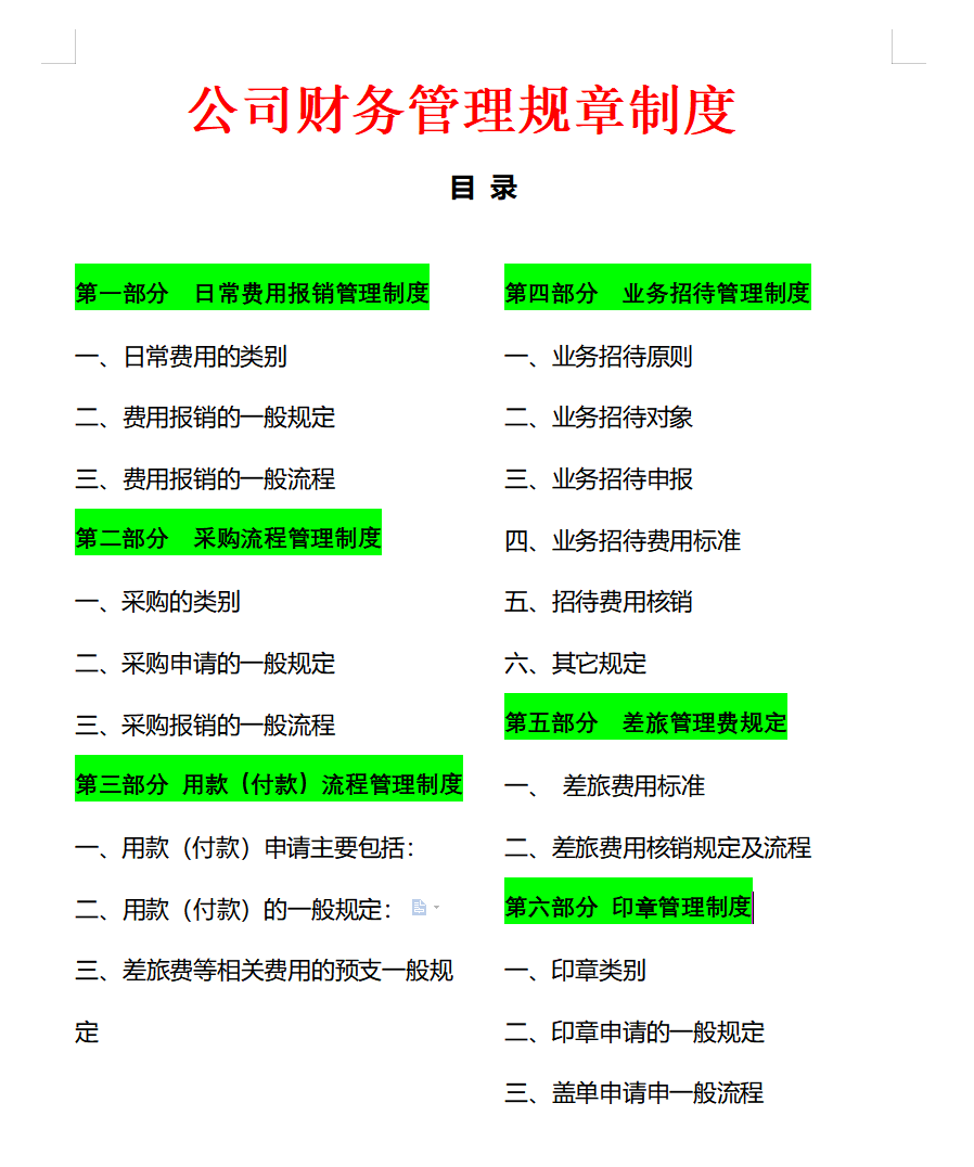 2022最新最全公司财务管理规章制度（完整版）