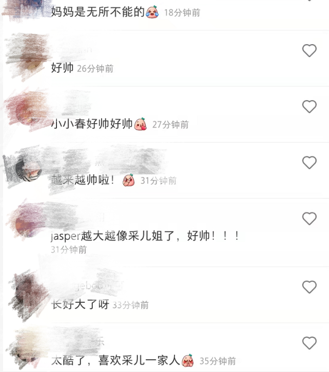 应采儿晒宅家日常，亲自为儿子理发好有爱，Jasper越长越像妈妈