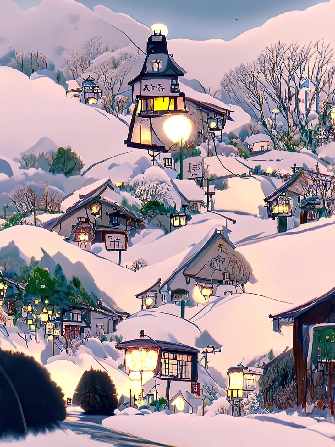 插画分享之宫崎骏的冬天
