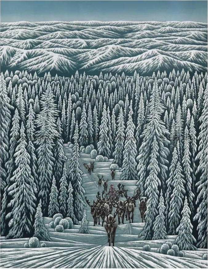 铁道兵著名画家张士勤版画作品欣赏V篇制作：王绍春（小楼听雨）