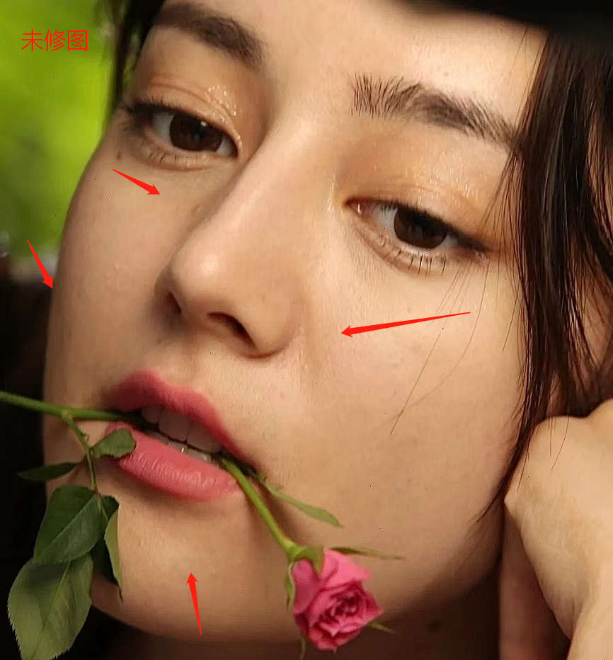 又一组热巴未修图曝光!方形脸痘痘肌,内娱颜值天花板滤镜粉碎