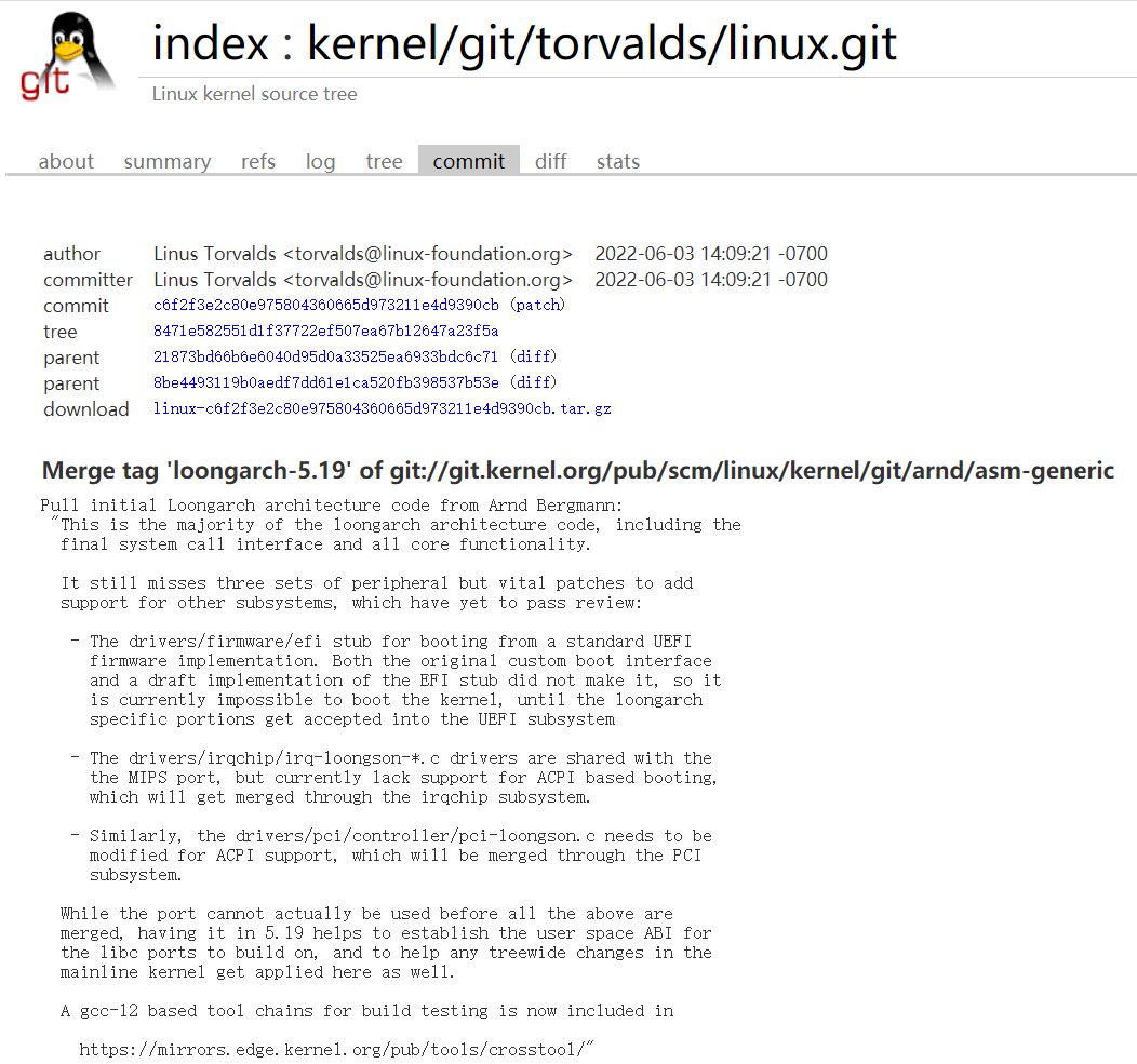 重磅 | Linux内核5.19初步支持LoongArch架构