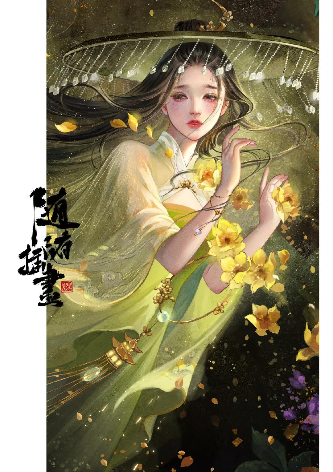 20220507插画壁纸古风小解解图片欣赏