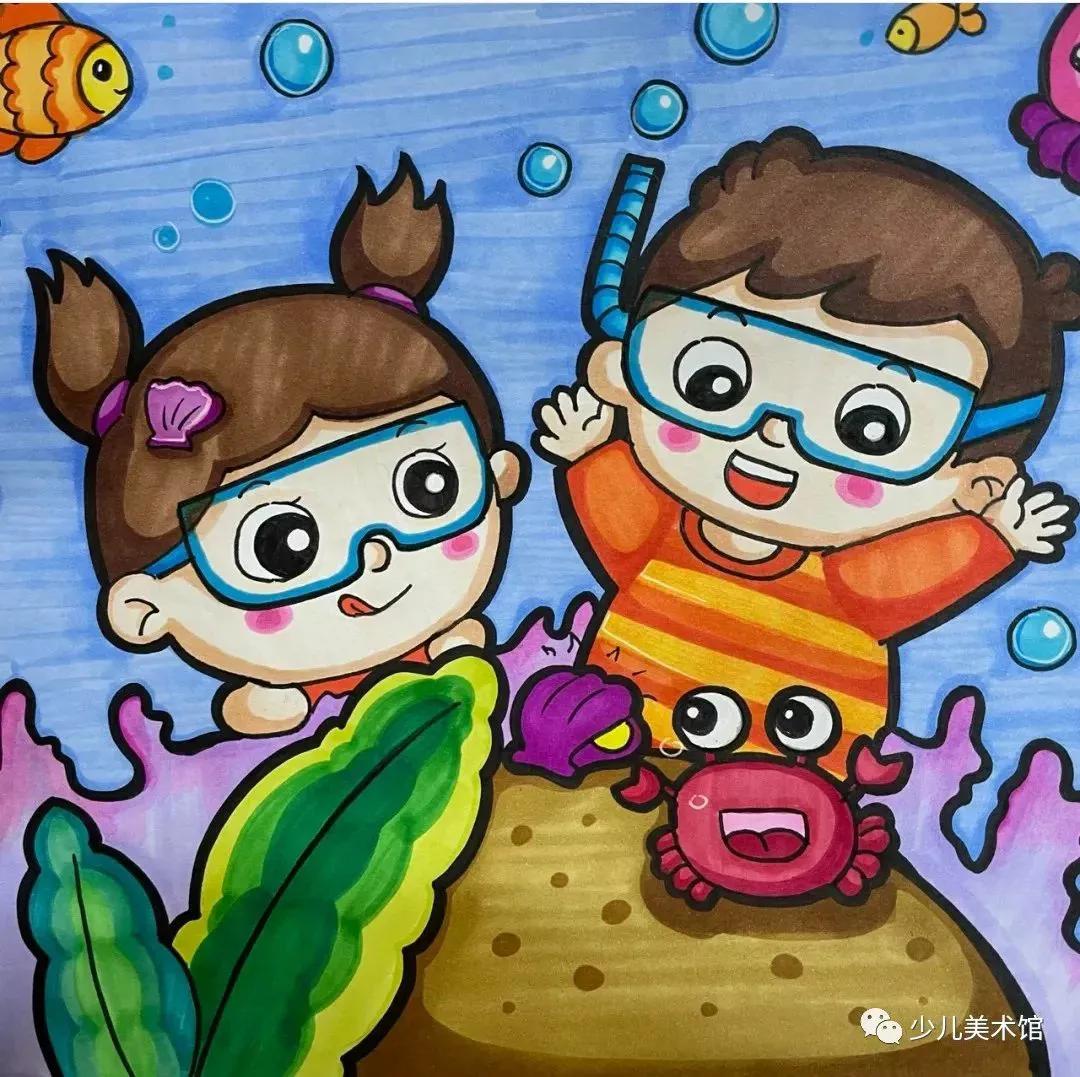 创意美术—太美了！超好看的40幅创意儿童画，张张精品，经典收藏