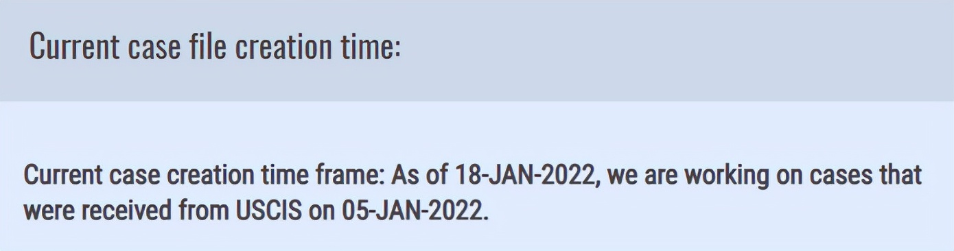 美国国家签证中心NVC当前处理时间-截至2022年1月18日