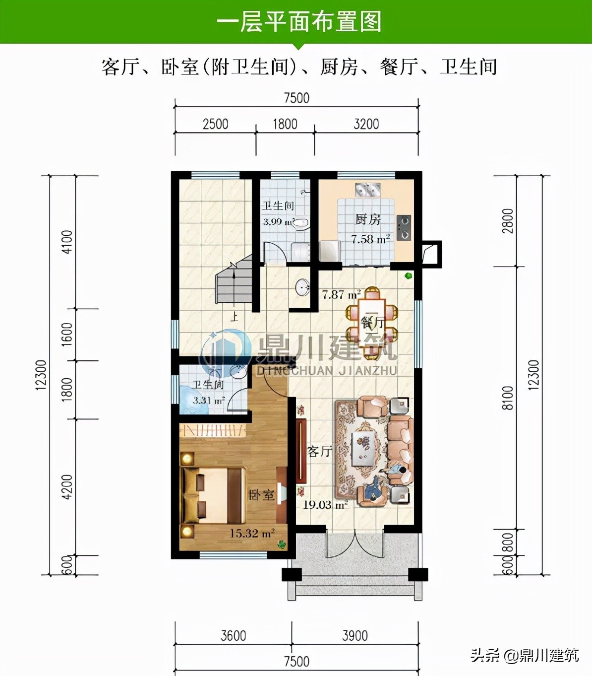 占地百平二层别墅，开间8米左右造价才25万，真正实用经济易建造