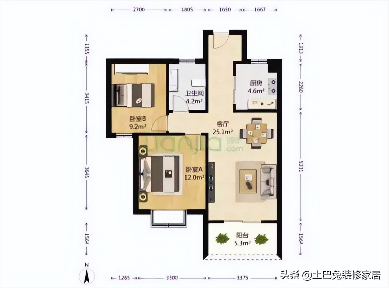 4万打造75㎡小户型装修，性价比改造方案