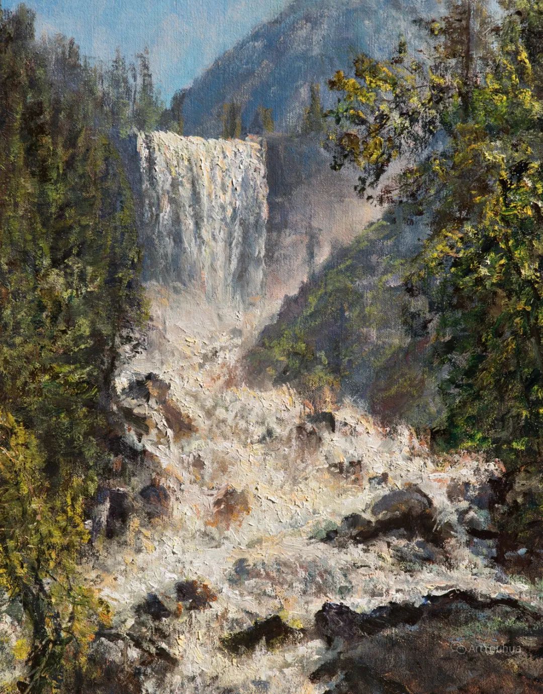 这位美国画家的风景油画,壮丽惊奇,太美了