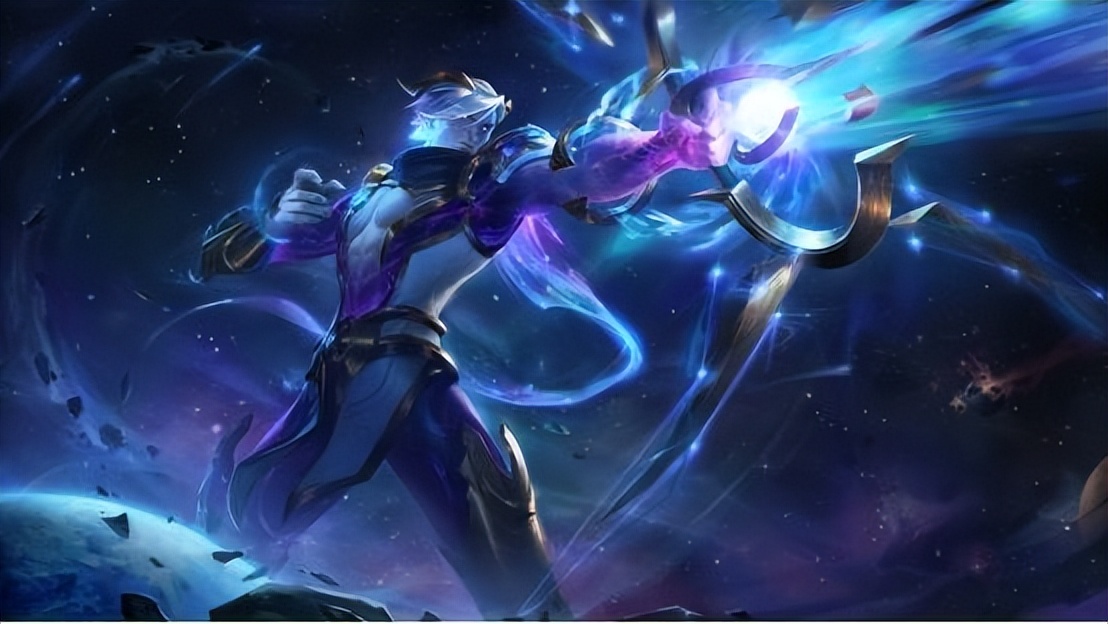 韦鲁斯使用的是猎户星神的皮肤,韦鲁斯曾在s1,s2,s5中都以2费卡登场,3