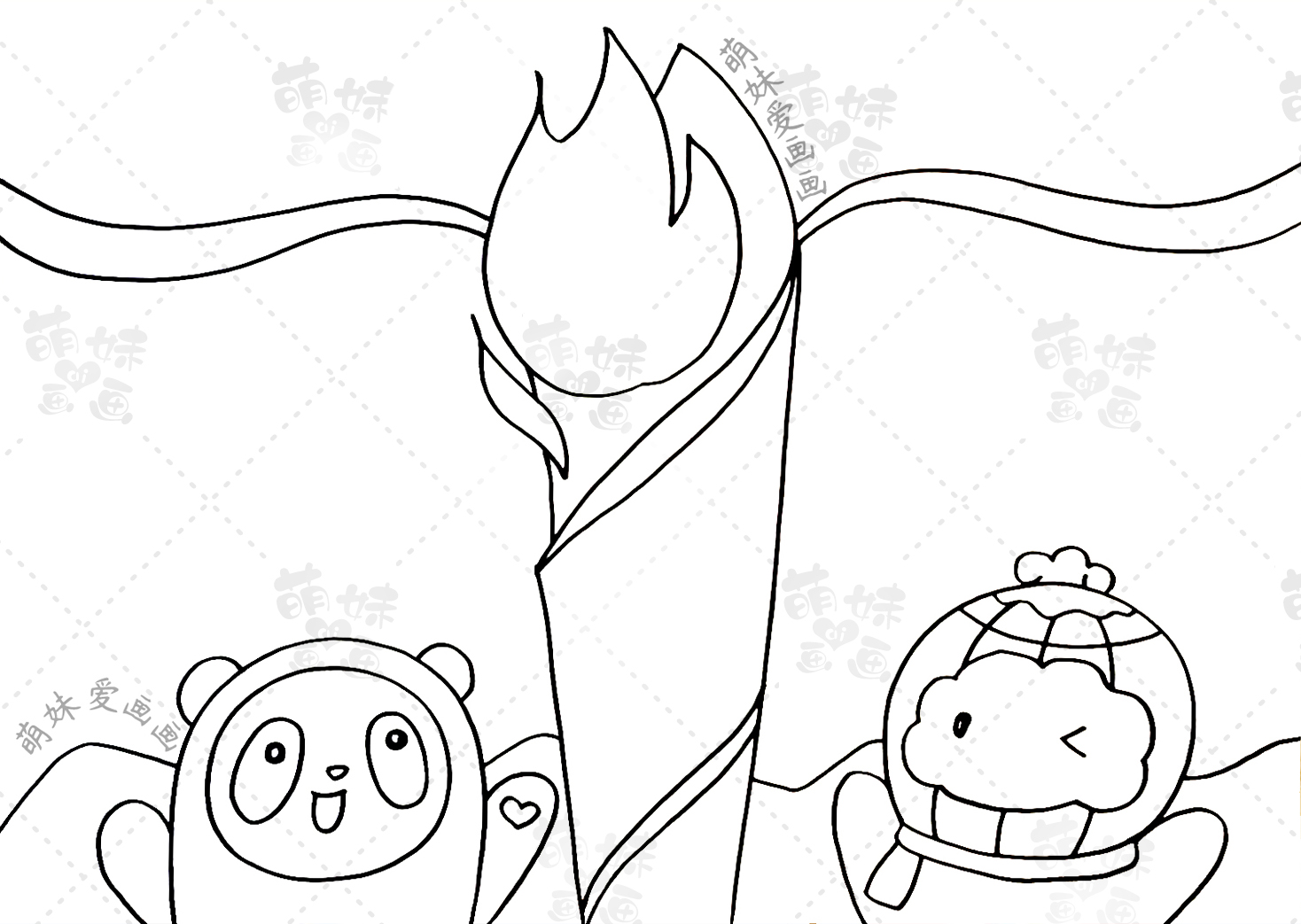 奥运会项目简笔画(简单漂亮的2022北京冬奥会手抄报及简笔画合集,含