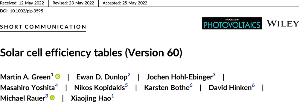 进展 | 铜锌锡硫硒薄膜太阳能电池新世界纪录