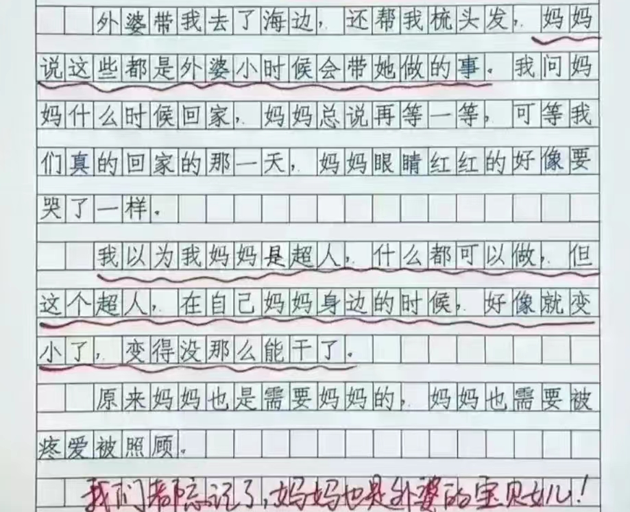 小学生"仿宋体"作文火了,乍眼一看像打印,老师直言重点培养