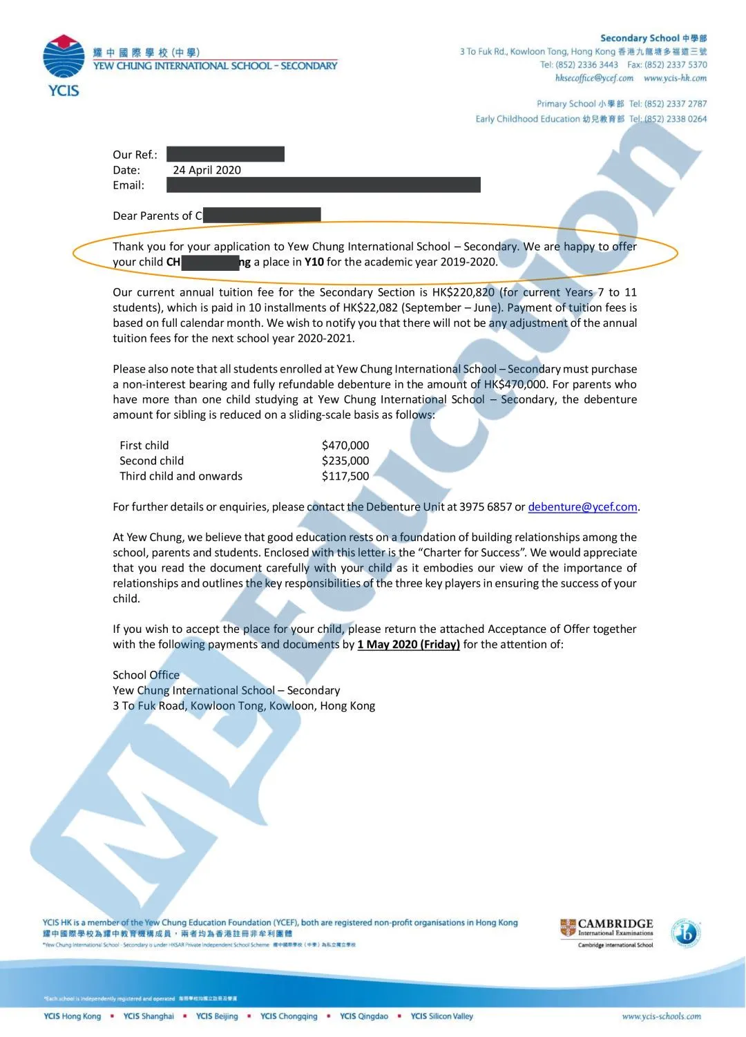 香港耀中国际CEM入学测试考些什么？ME超高录取率，一申一个准