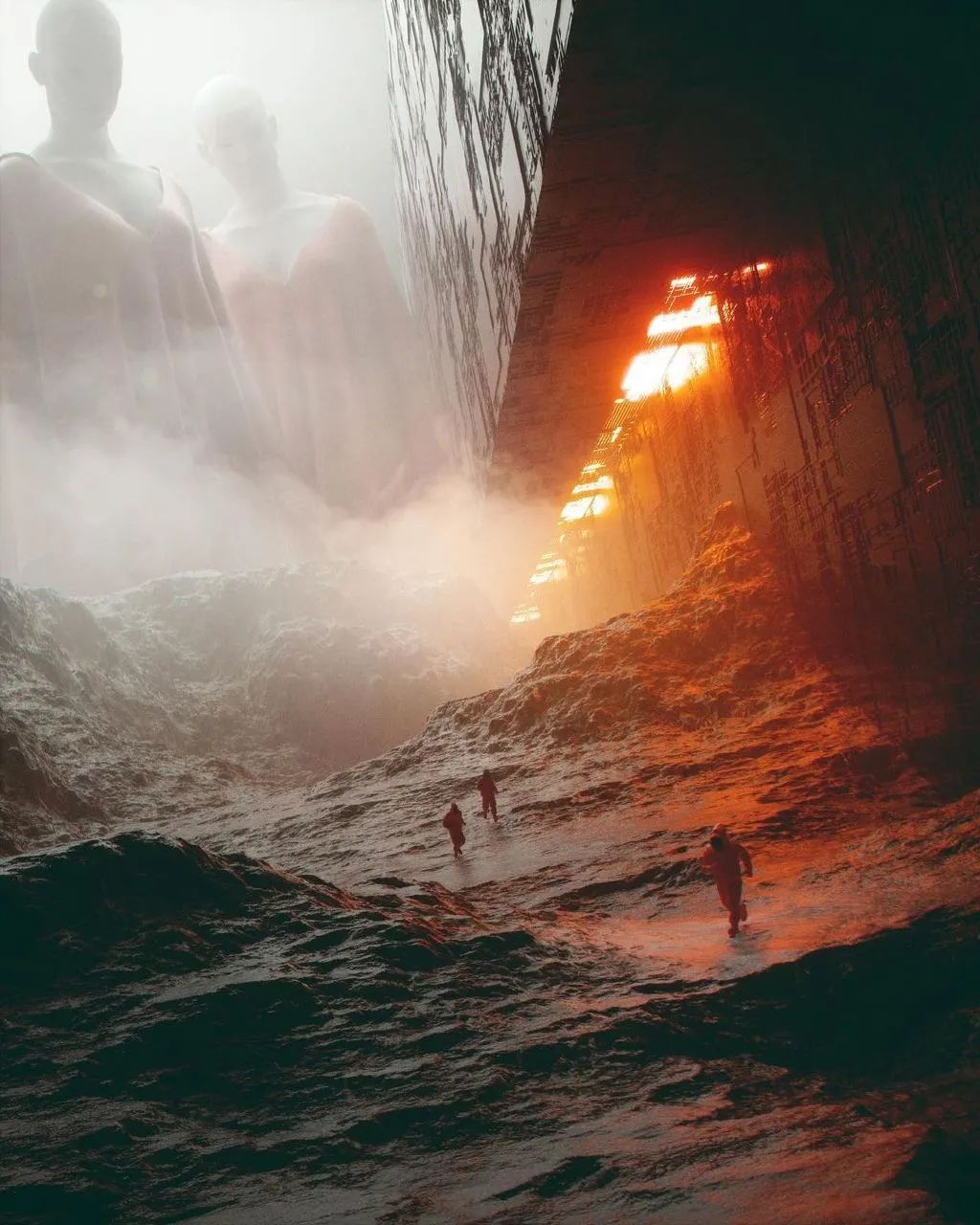 美国画师 stuz0r 笔下神秘宇宙和巨大神明系列场景作品