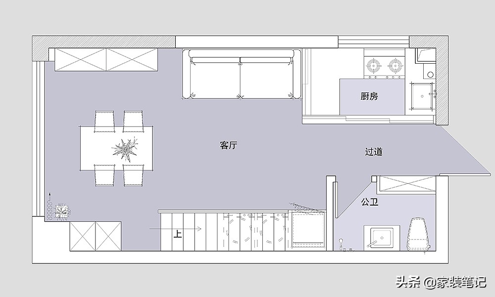 没想到仅有35㎡的loft公寓，还能装这么好看，走进去就感受到惊艳