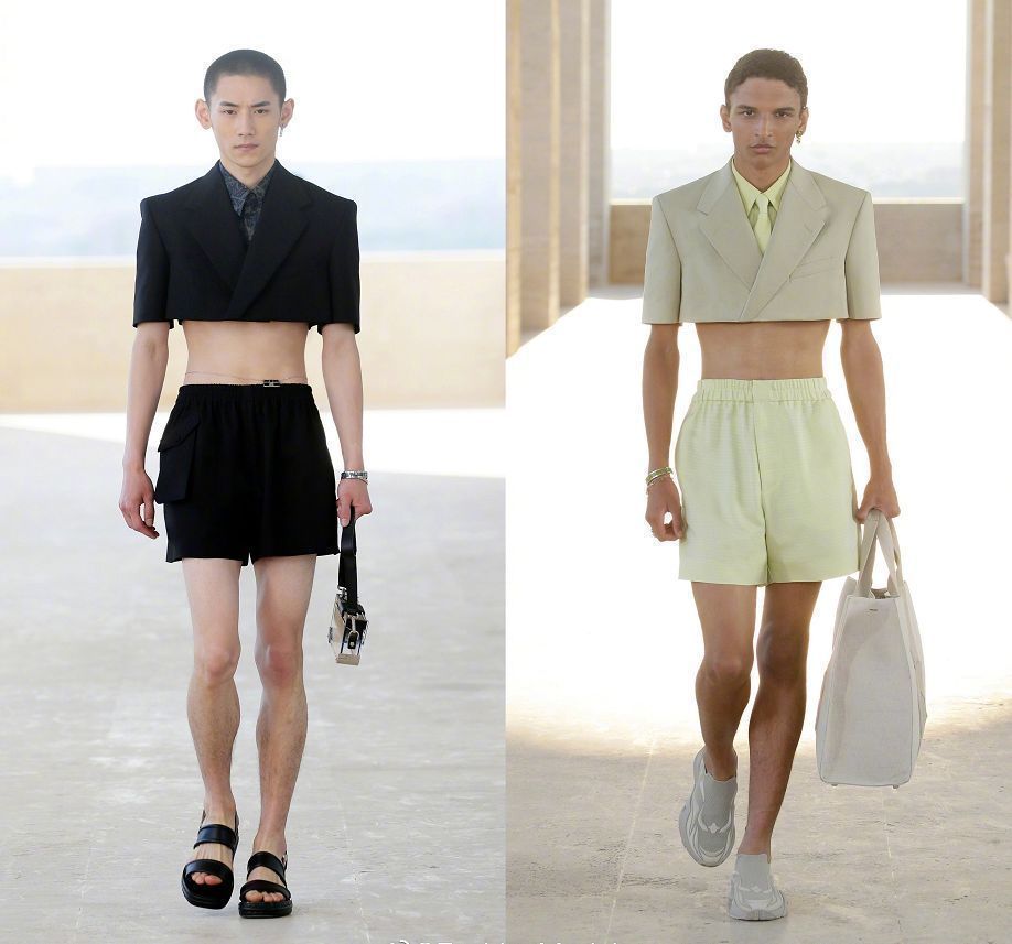 男生“露肉装”也开始内卷！露脐装、香肩和超短裤，时髦又性感