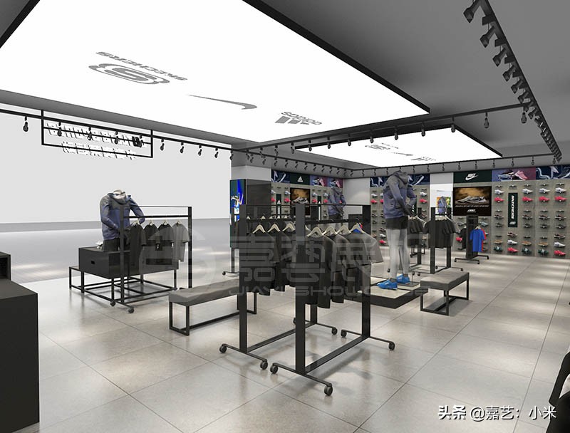 女装店中岛装修效果图及服装展示柜选购指南
