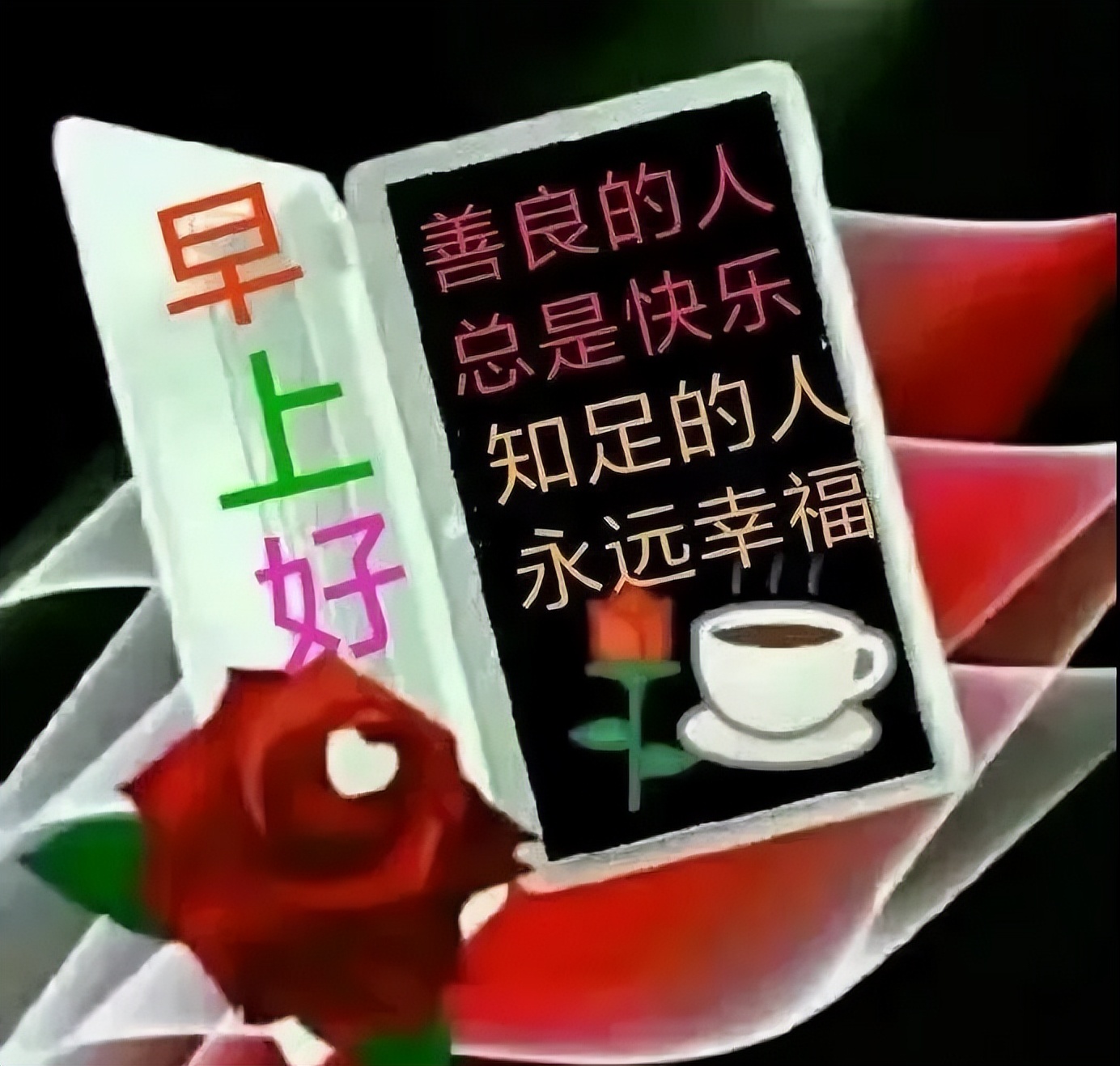 微信群发今日早上好表情包，平淡中享受才最珍贵，早安图片