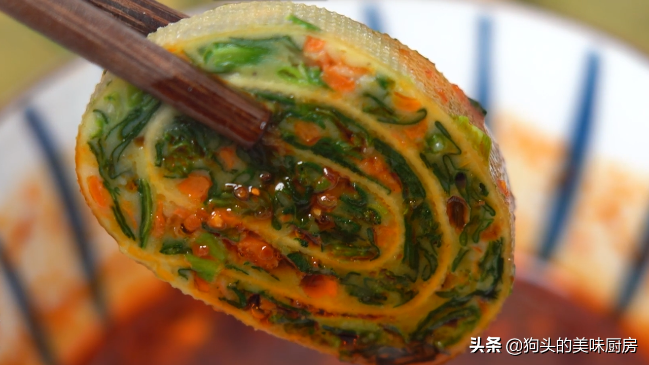 孩子不吃菠菜的试试这菜卷，3种食材一起，营养美味，不加肉也香