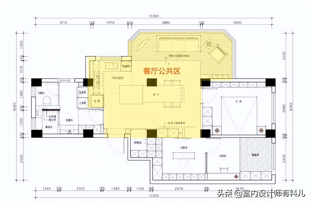 广州屋主的85㎡，舍弃传统客厅放大长桌，三房还要个三分离卫生间