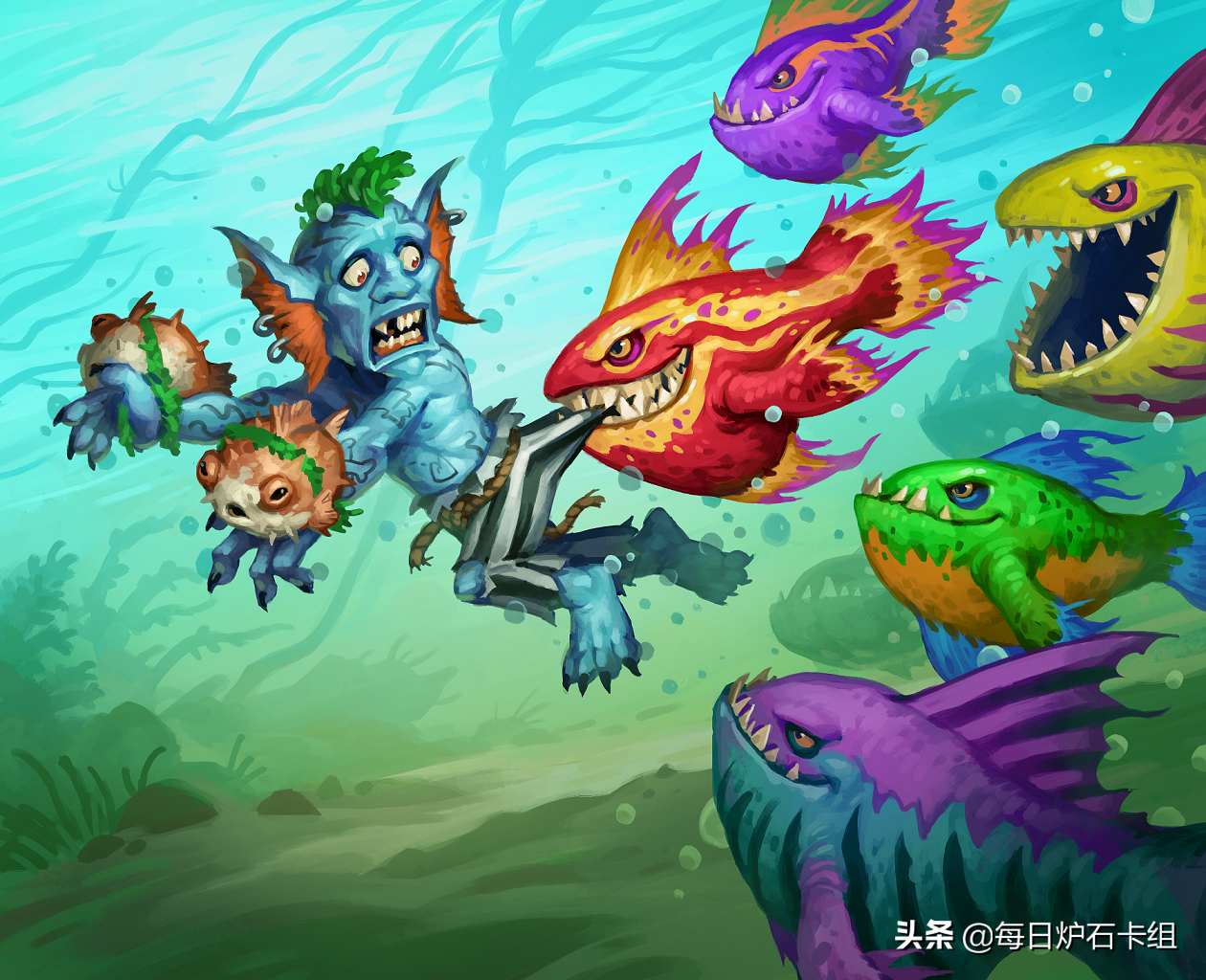 炉石传说：食人鱼集群来袭！战吼萨回归铺场嗜血路线