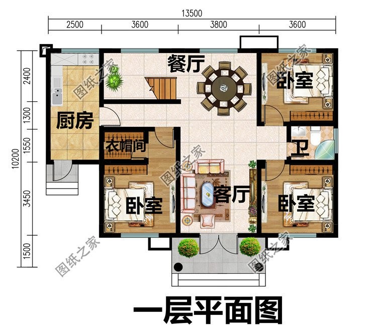 带有烟囱的农村别墅设计，香喷喷的米饭中带有浓郁的柴火香