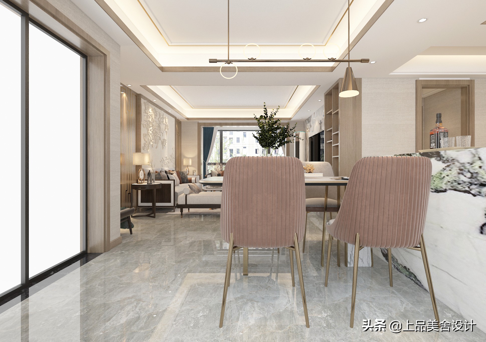 全房暖色融入轻奢调，让中式风不再沉闷，次卧改茶室简直太完美