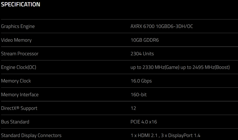 迪兰恒进推出 AMD Radeon RX 6700 显卡