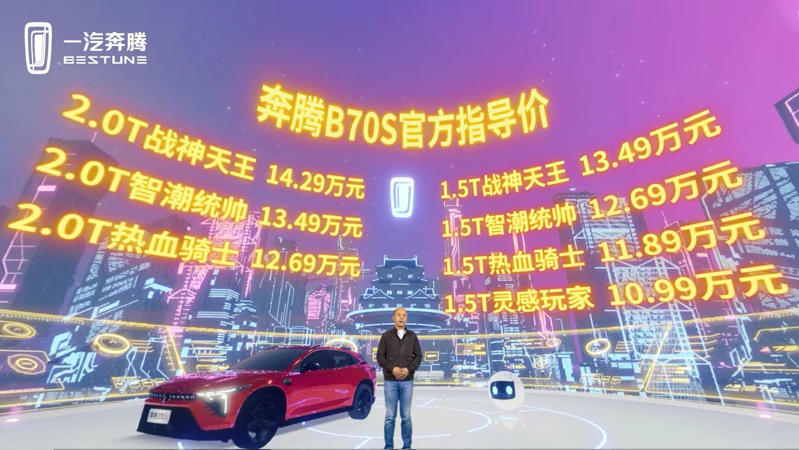 拉低轿跑SUV门槛，一汽奔腾轿跑SUV B70S起价10.99万
