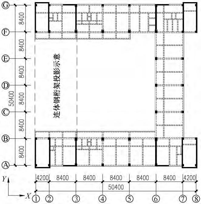 某超限结构及连体钢桁架性能化设计