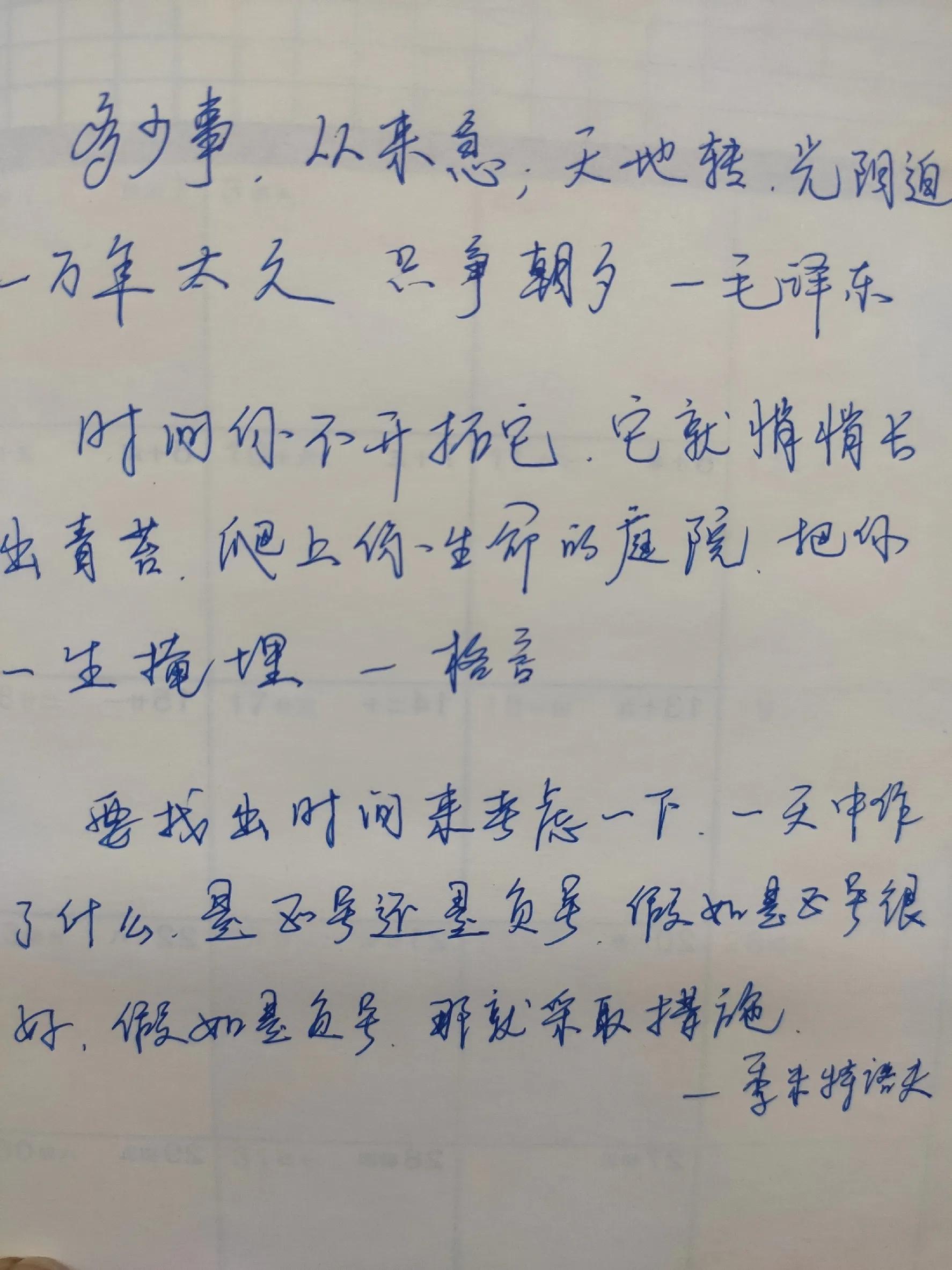 练字打卡day6 - 每日名人名言