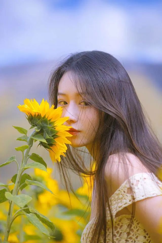 向日葵人像這樣拍，清新好看不單調(diào)，隨手一拍都很美