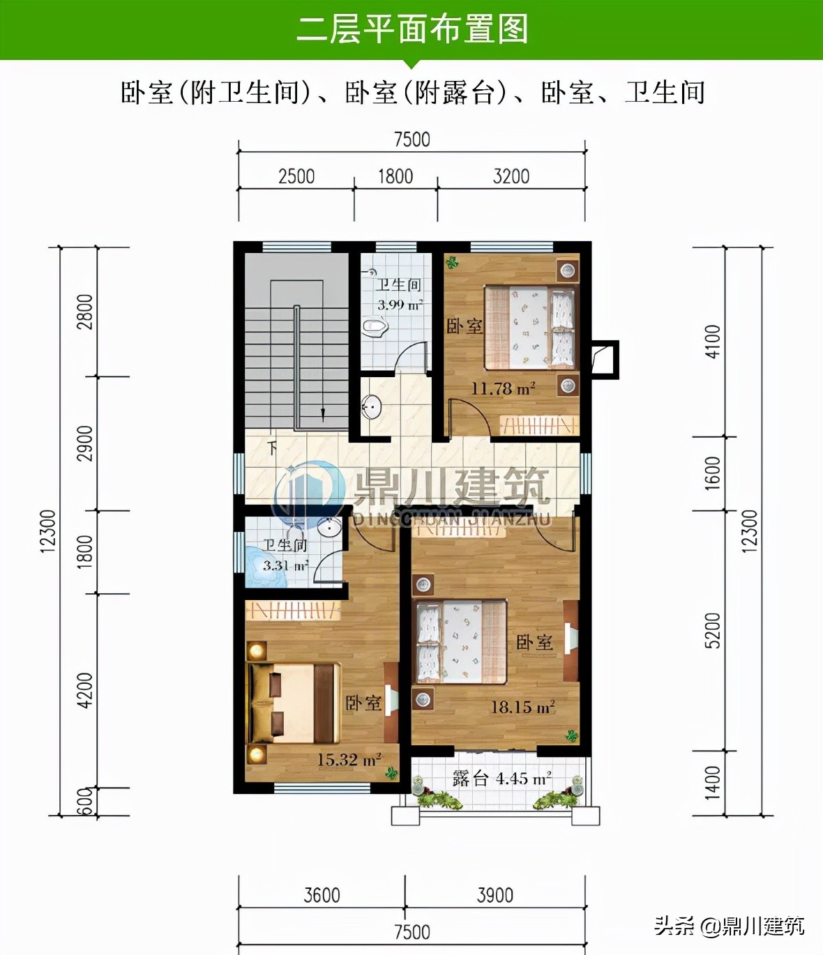 占地百平二层别墅，开间8米左右造价才25万，真正实用经济易建造