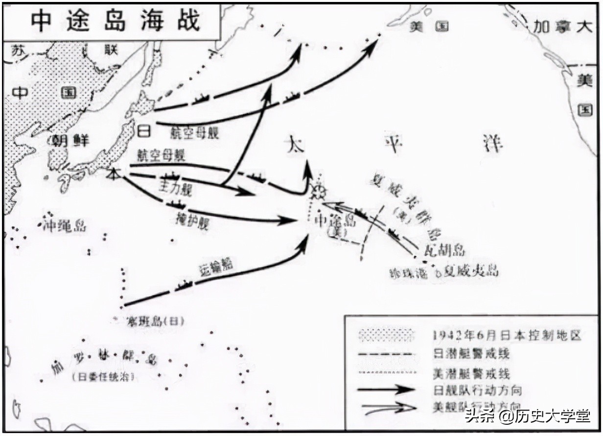 中途岛海战美日双方实力对比(中途岛战役，美国海军实力不如日本海军，但为何以日军惨败告终)