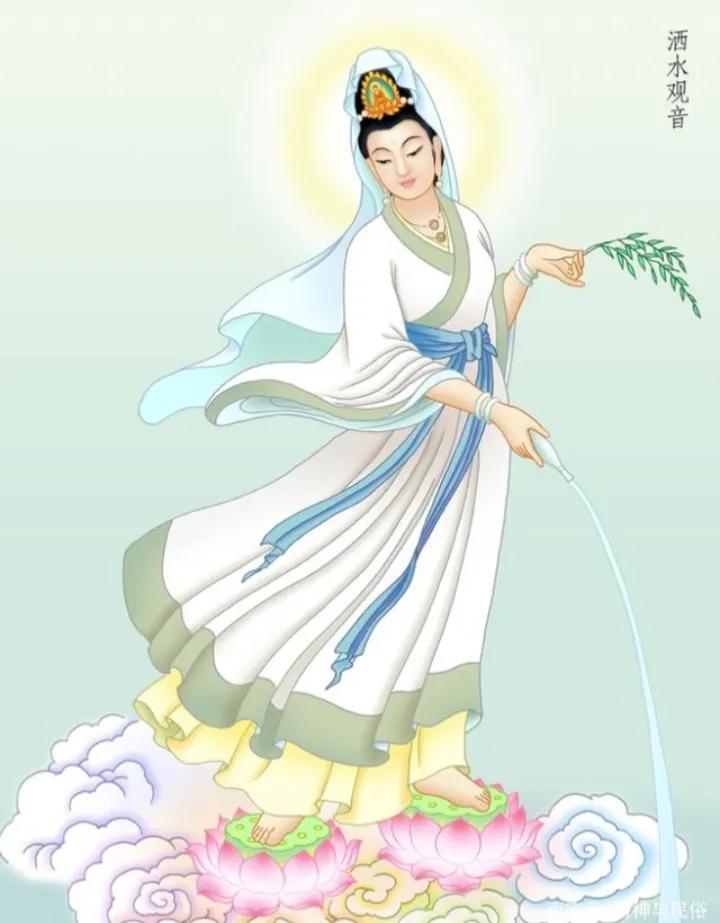 洒遍法界众生,性净之心地,洒水开发一切众生佛性,乃此洒水观音之誓愿