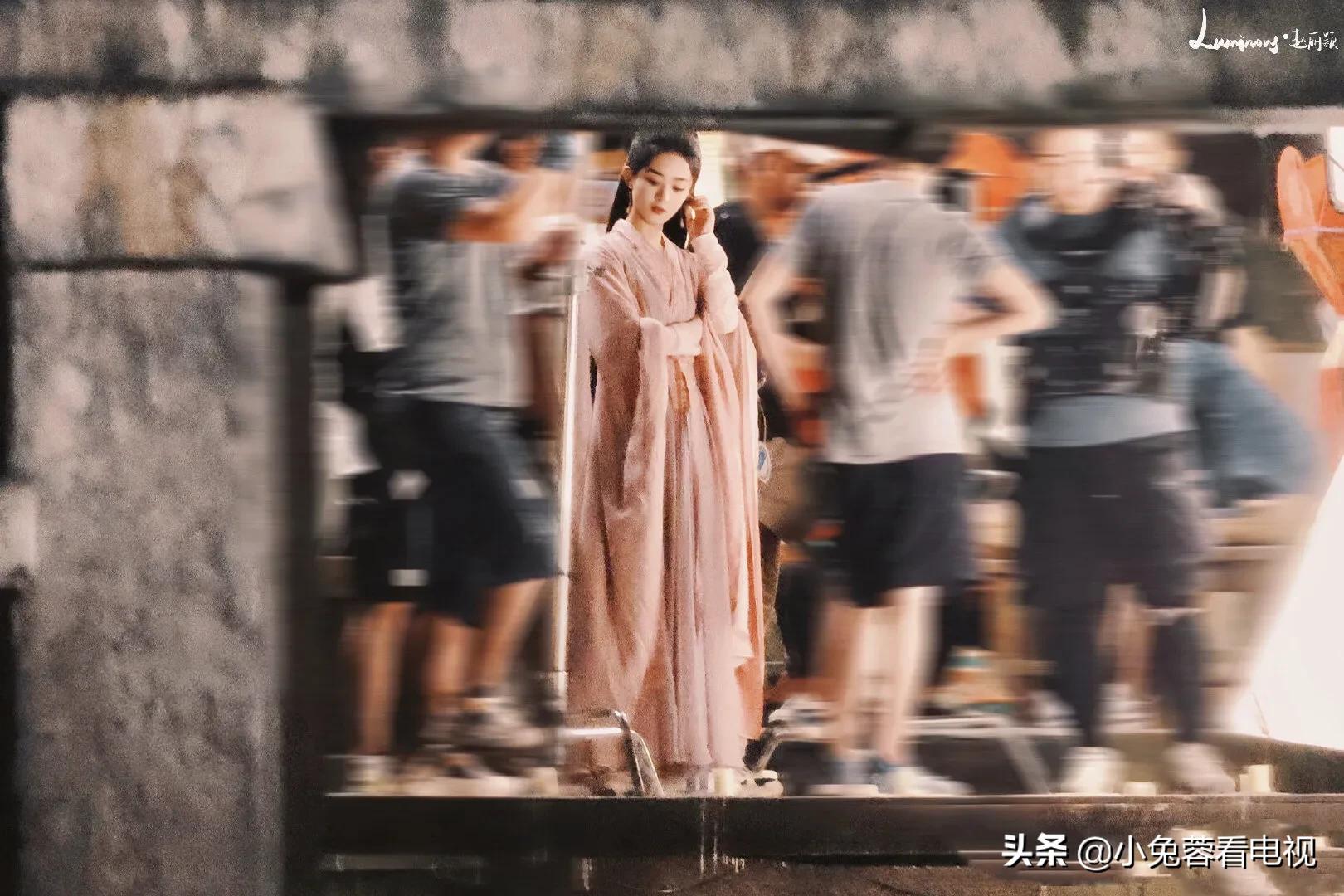 赵丽颖与凤行粉色古装造型