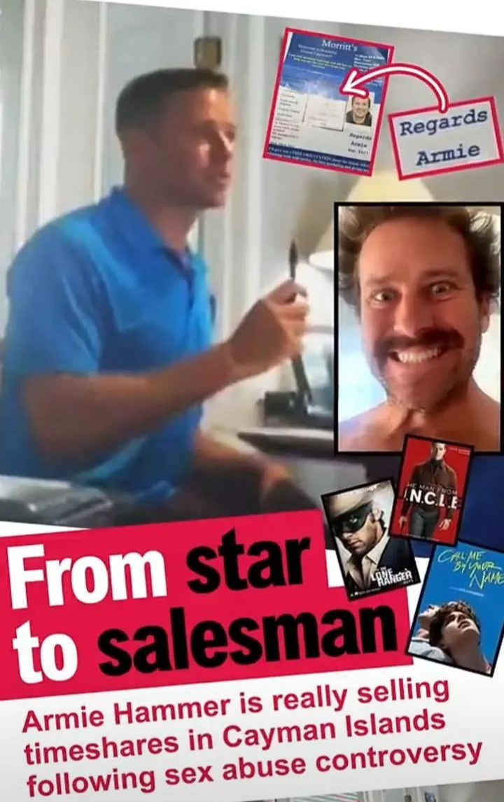 Armie Hammer 正在脚踏实地重新做人