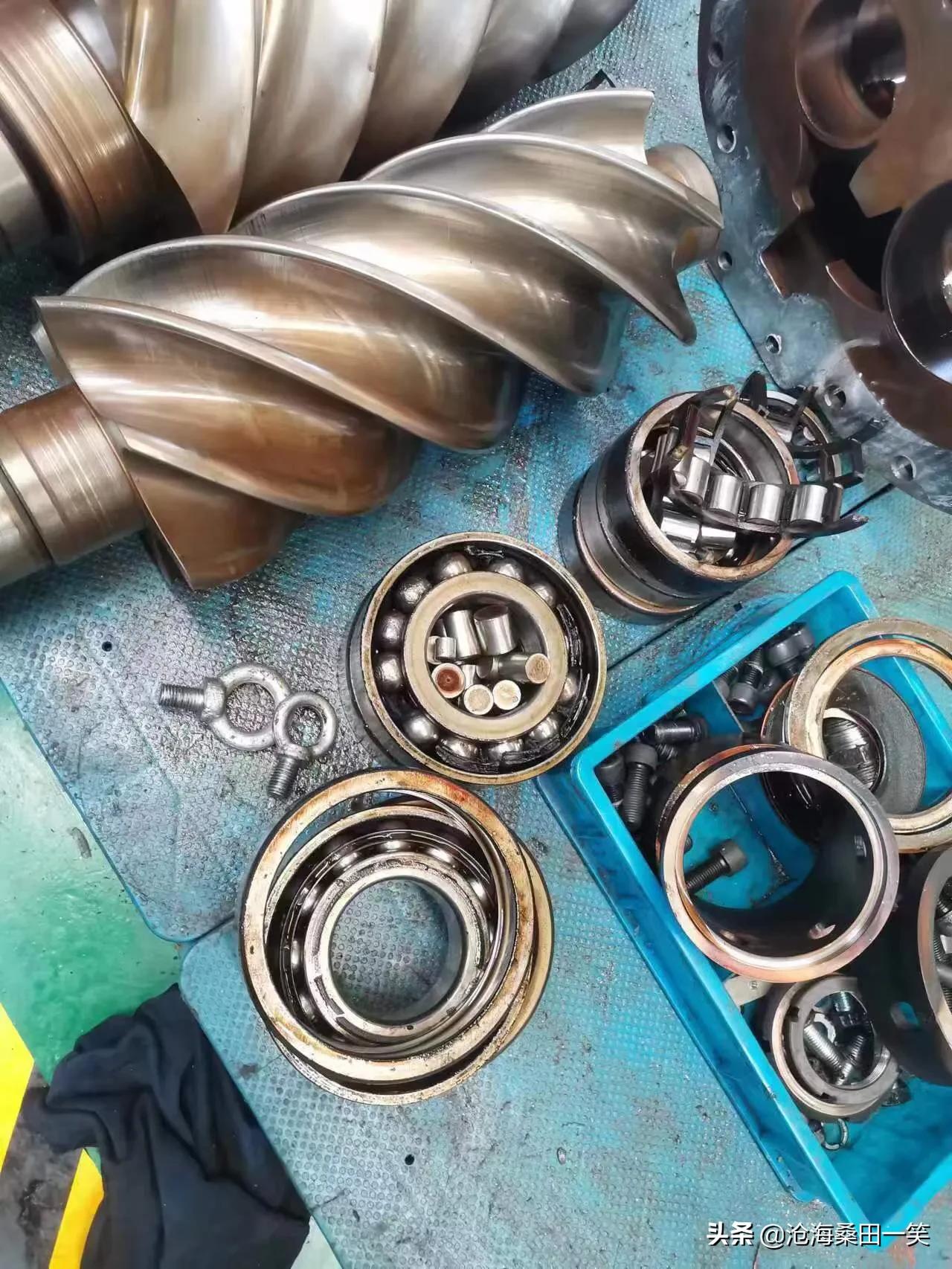 拆解修理空气压缩机