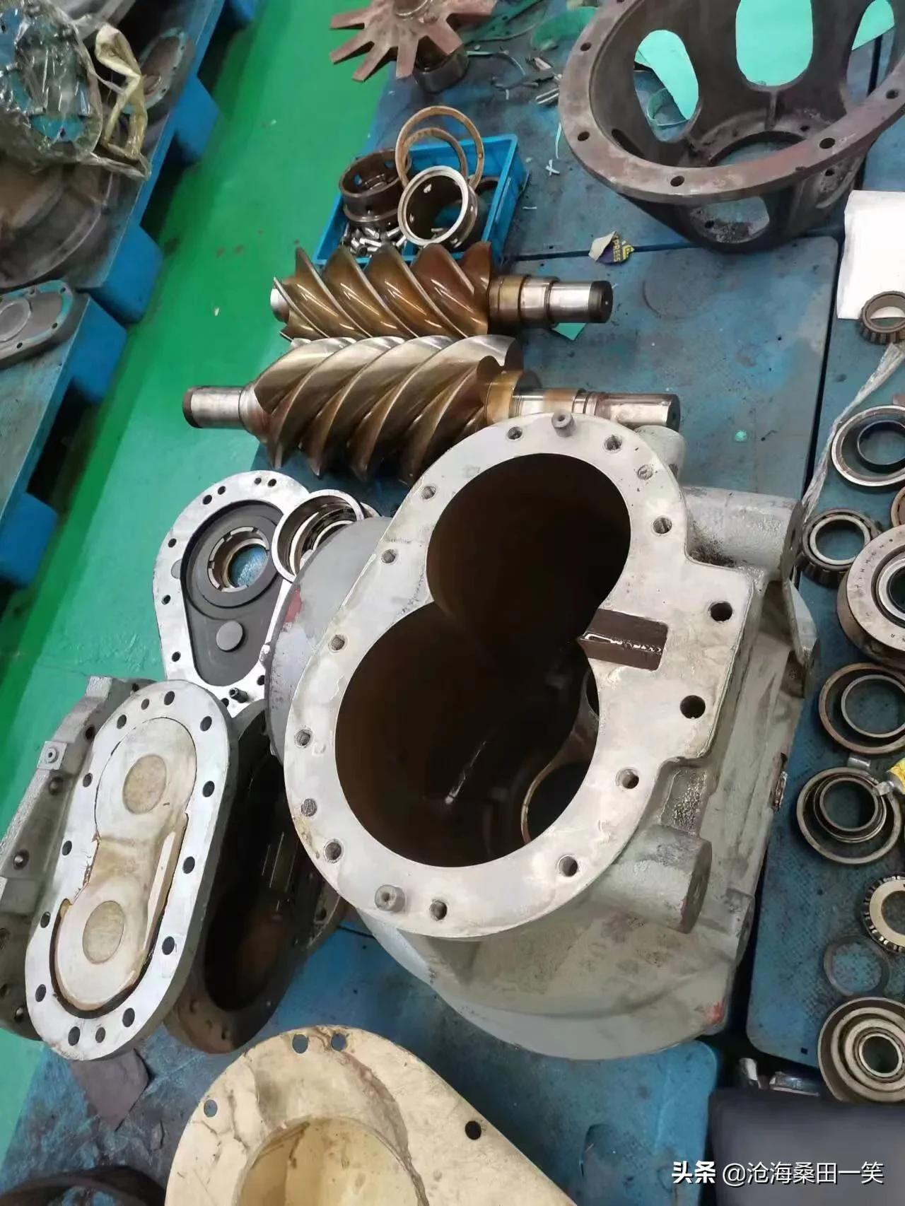 拆解修理空气压缩机