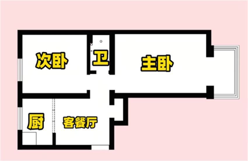 4口之家8万装修42㎡小家，实用与美观兼具