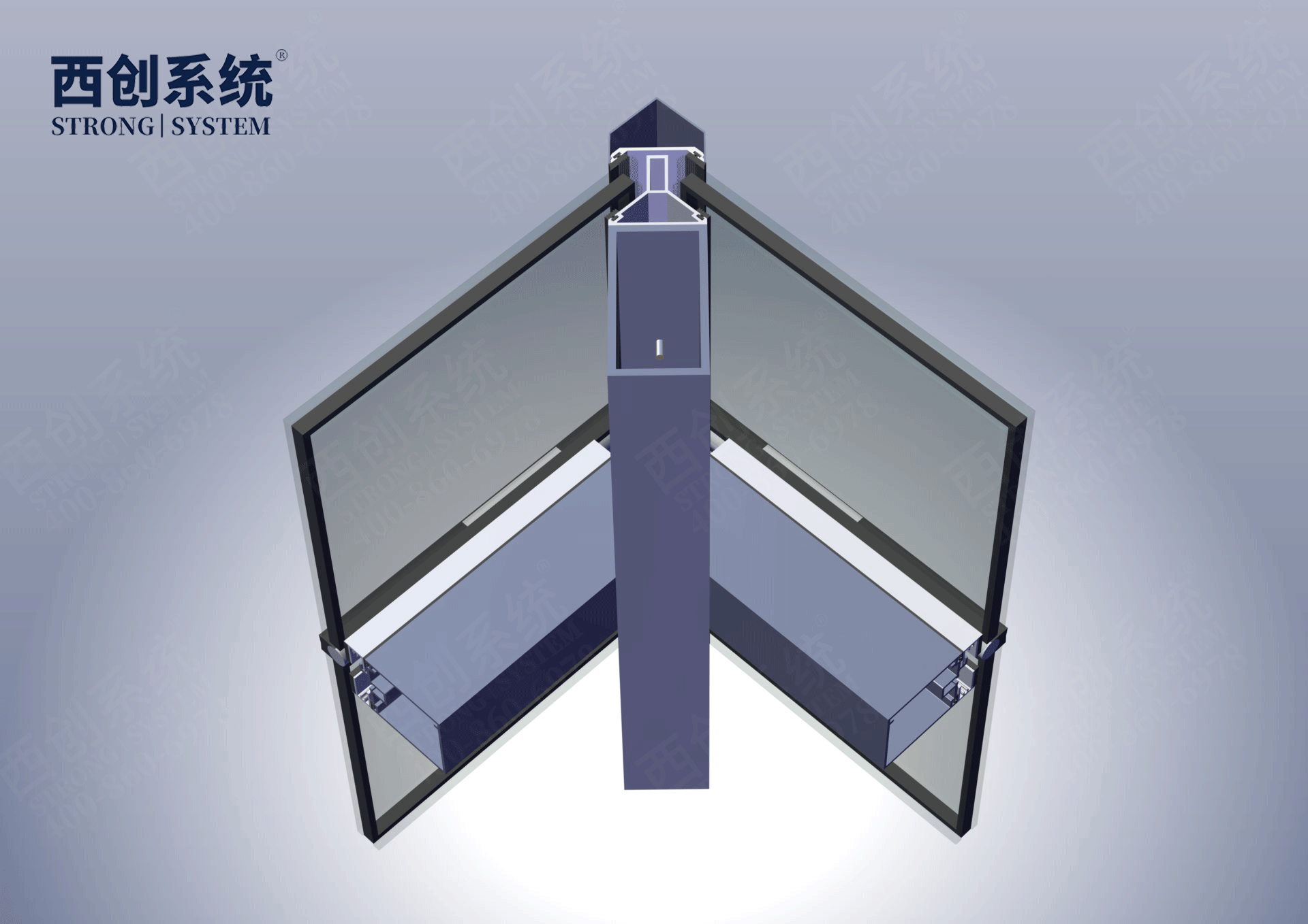 西创系统&中建三局物联网产业园矩形精制钢+铝合金横梁幕墙系统(图12)