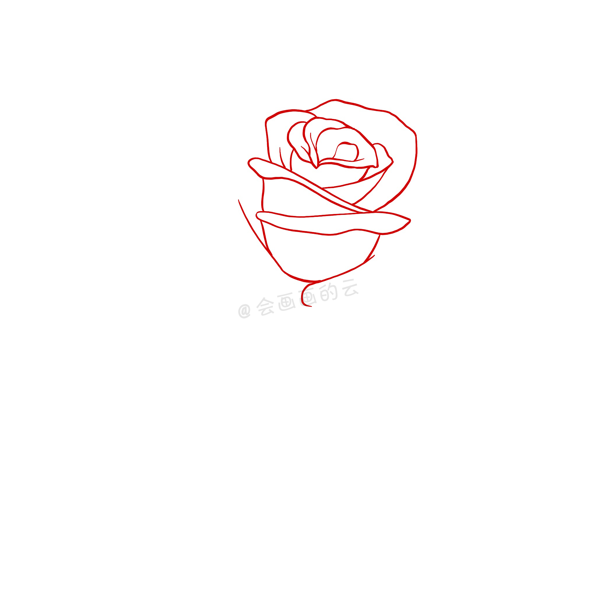 画玫瑰花的简笔画（超简单玫瑰花简笔画教程分享）