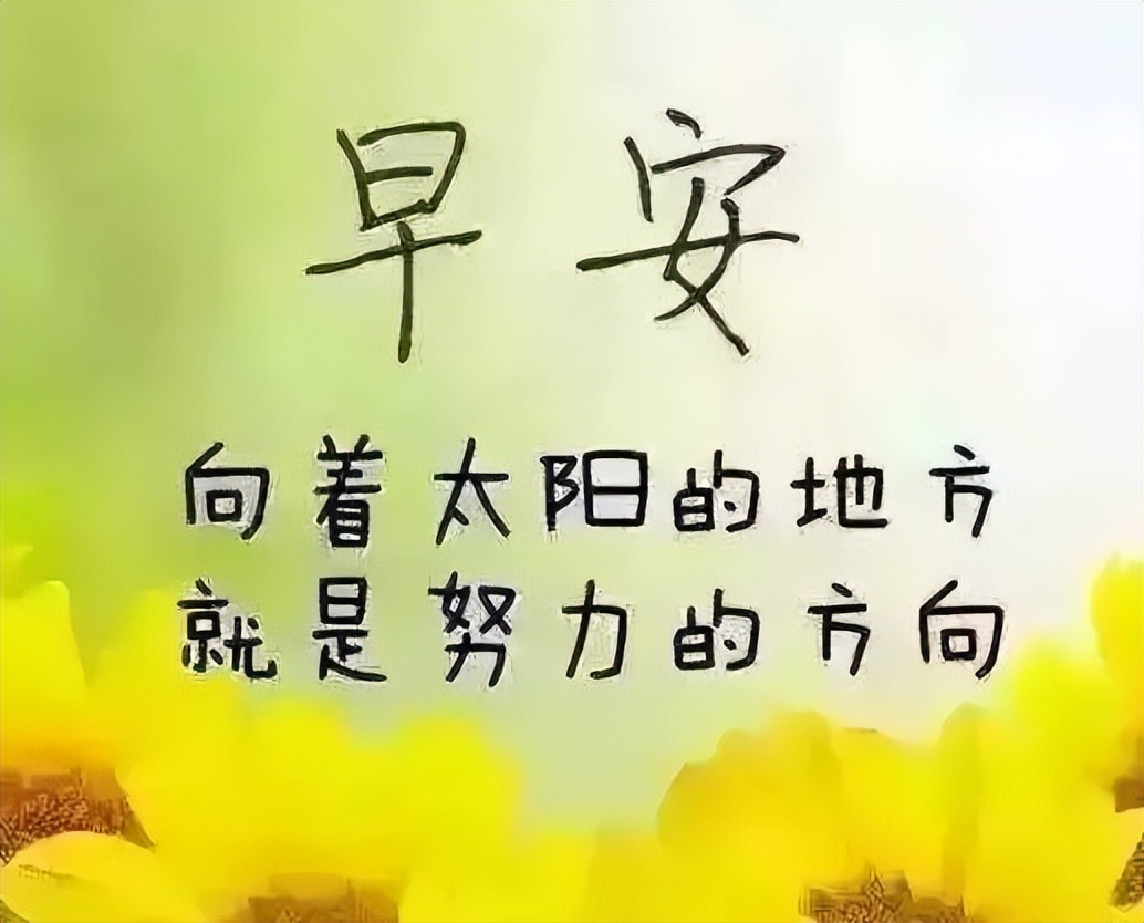 星期四早上好祝福语表情图片带字 向着太阳的地方就是努力的方向图片