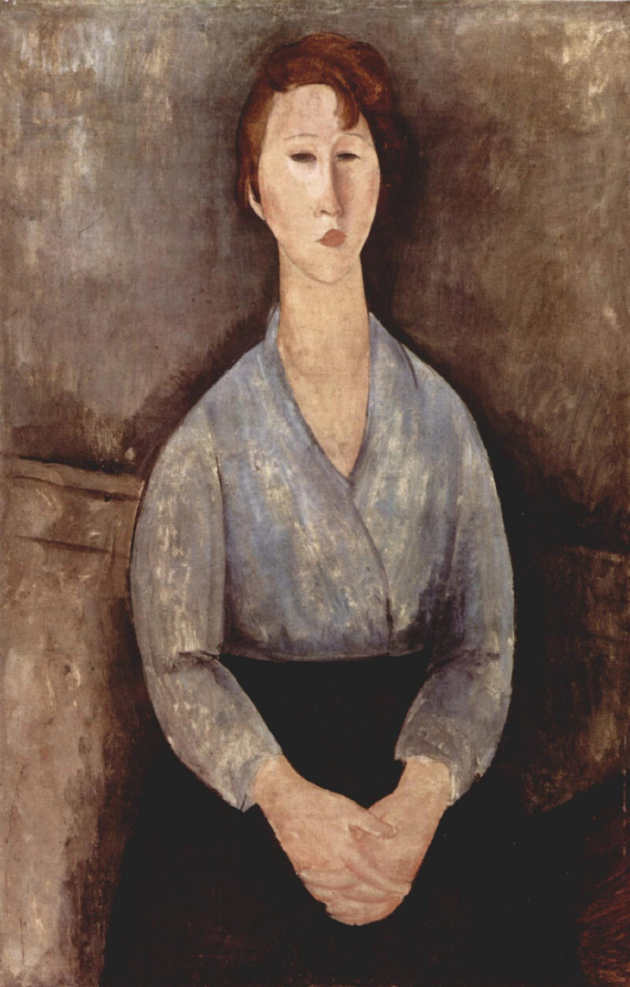 长颈女人——阿米地奥·莫迪利阿尼Amedeo Modigliani人物油画作品