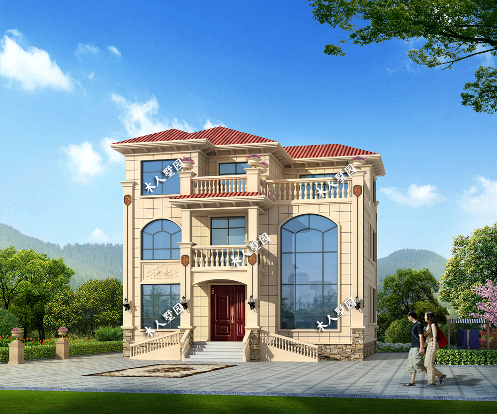 农村120平的三层别墅设计图,今年必须建一栋,全家新房过年