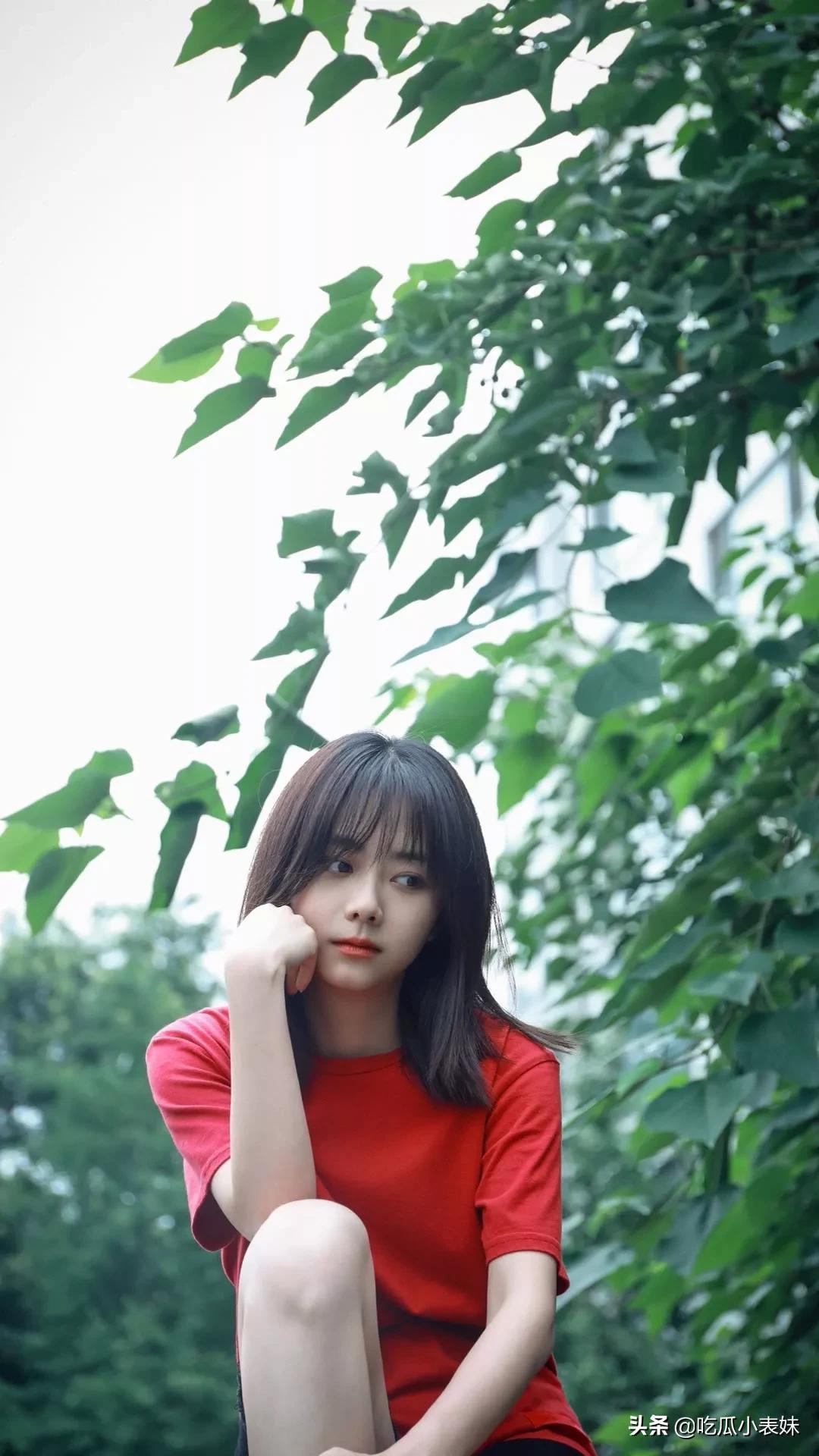 谭松韵，迷人的娃娃脸，甜美可爱